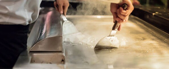 cooking on a flat top grill